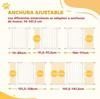 Puerta de seguridad para bebés/mascotas