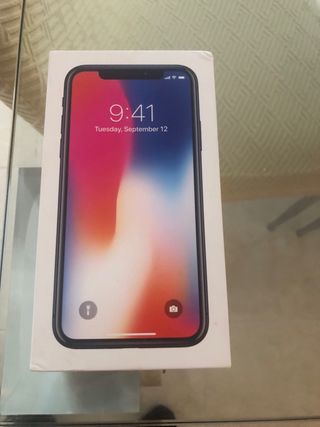 iPhone X Negro con caja y cargador