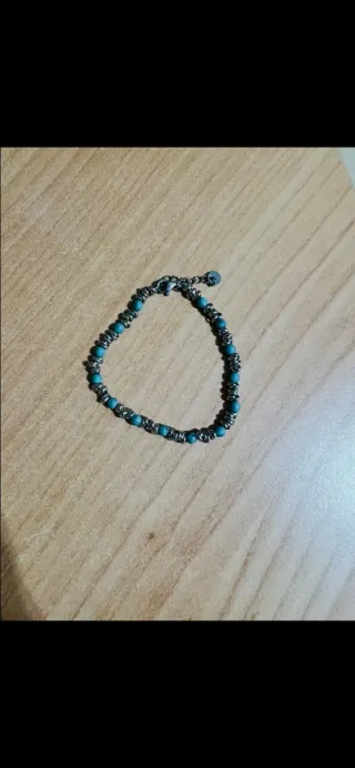 Bracciale unisex argento e turchese