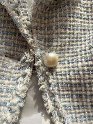 Chaqueta Tweed Azul y Blanco