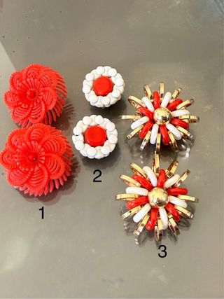 Lotto 3 paia orecchini vintage West Germany