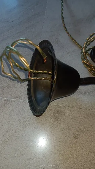 Lámpara vintage techo 2 brazos metal