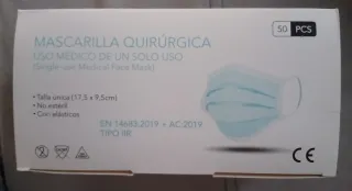 50 Mascarillas Quirúrgicas Uso Médico Tipo IIR
