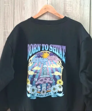 Sudadera Oversize Shein XL Estampado Espalda