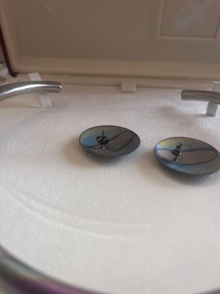 Parure Argento e Acciaio Collana Rigida