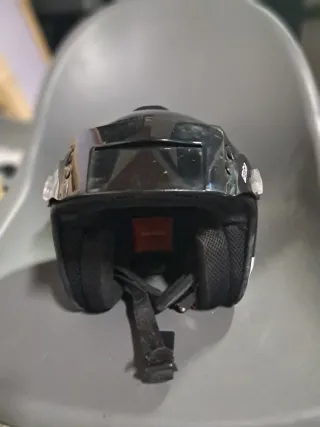 Casco Moto Hebo Motocross Negro/Blanco