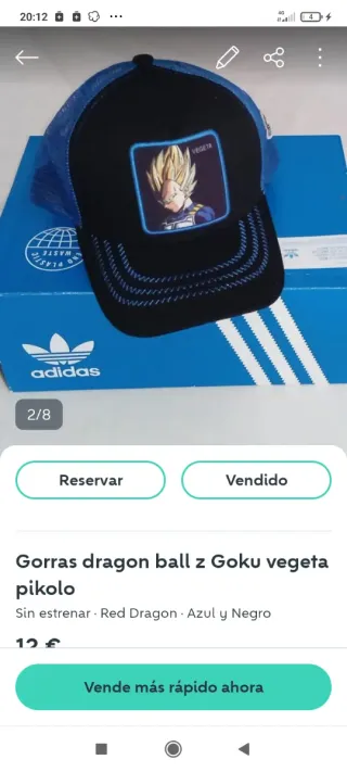 Gorra Dragon Ball Z Vegeta Súper Saiyan