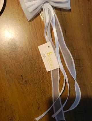 Limosnera y tocado comunión blanco
