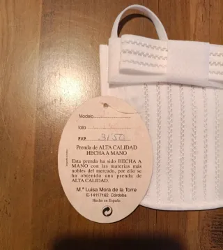 Limosnera y tocado comunión blanco