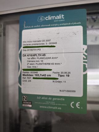 2 Puertas PVC CORTIZO 118 x 223 NUEVAS