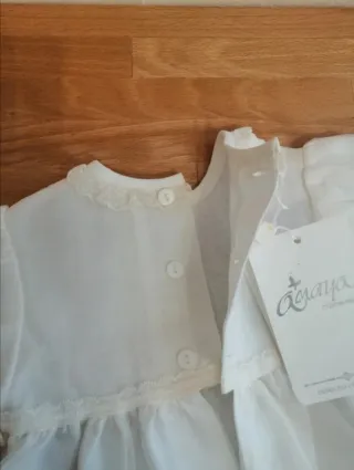 Abito battesimo bimba pizzo e nastri