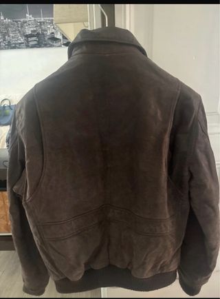 Giacca in pelle uomo marrone