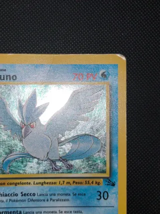 Carta Pokémon Articuno 13/62 Holo Vintage Italiano