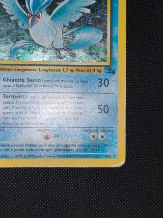 Carta Pokémon Articuno 13/62 Holo Vintage Italiano