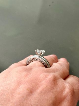 Anello punto luce placcato argento