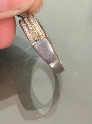 Anello punto luce placcato argento