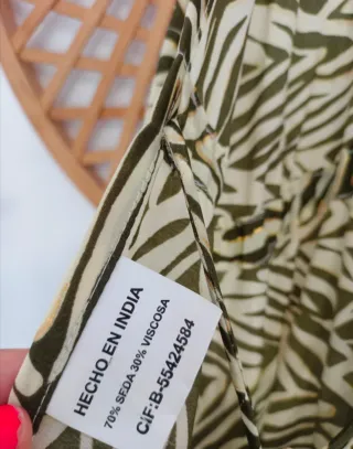 Vestido Halter Estampado Cebra Verde