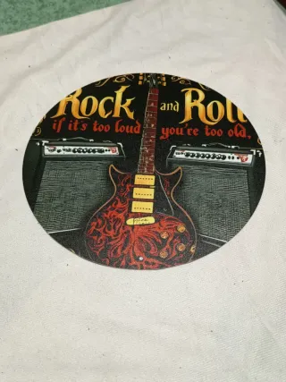 Placa Metálica Rock and Roll 20cm