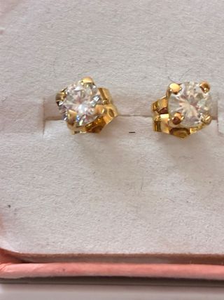 Pendientes Oro 18k Diamantes Naturales 1.09Ct