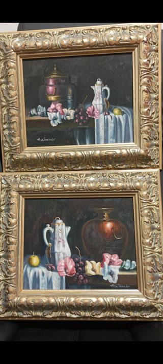 Dos cuadros óleo sobre lienzo