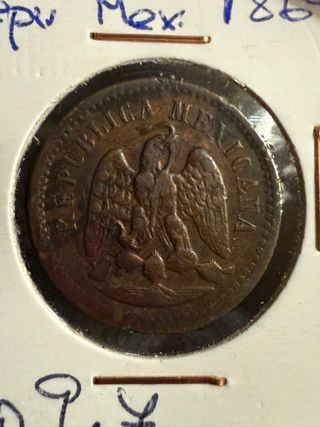 Moneda 1 Centavo Mex 1869