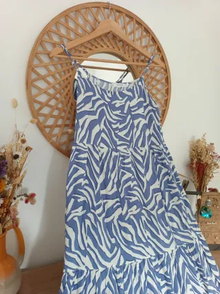 Vestido midi Women'secret estampado cebra