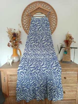 Vestido midi Women'secret estampado cebra