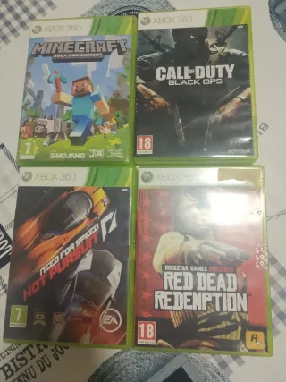 Xbox 360 Giochi: Minecraft, Call of Duty, NFS, RDR