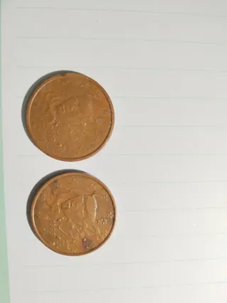 Monedas 5 céntimos Francia 1999 y 2000