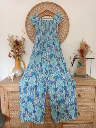 Mono boho estampado azul talla única