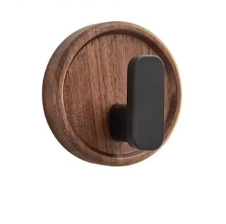 2 Ganchos Decorativos madera y metal