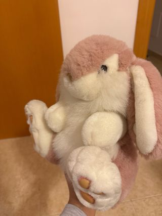 Peluche Conejo Rosa y Blanco