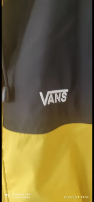 Chaqueta Vans Hombre Negra y Amarilla