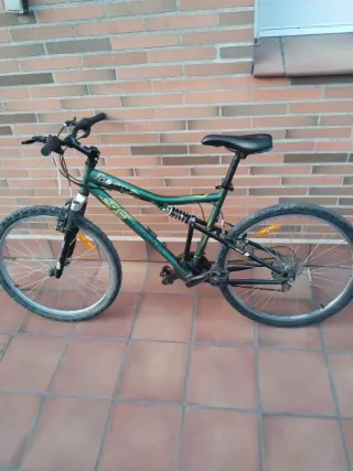 Bicicleta Montaña Doble Suspensión Verde