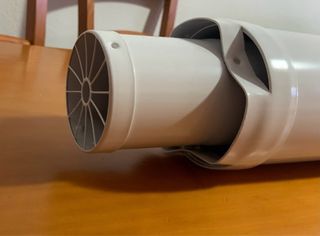 Tubo Salida Humos Calentador Coaxial Blanco