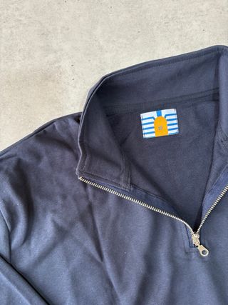 Quarter Zip Epstein Y2K Hombre Azul Marino Bordado