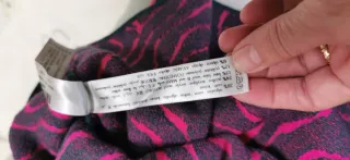 Jersey Uterqüe estampado cebra rosa y verde oscuro