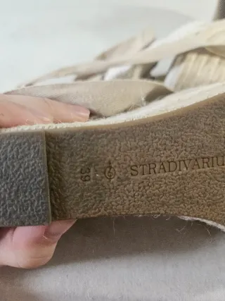 Cuñas beige con lazada