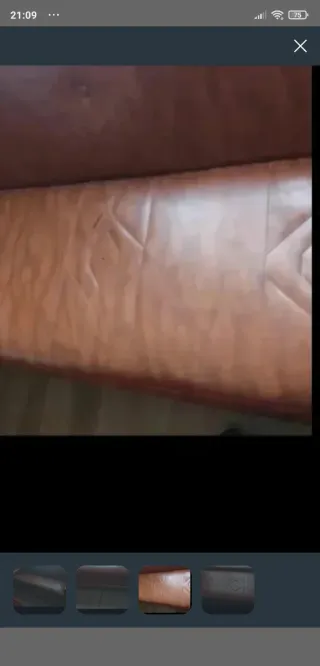 Sofá Cama Click Clack Piel Marrón