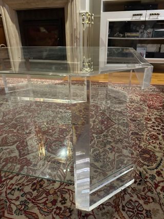 Mesa centro metacrilato y cristal