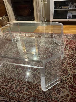 Mesa centro metacrilato y cristal