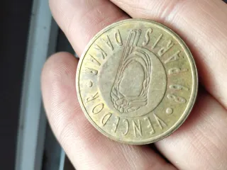 Moneda conmemorariva París Dakar 1968 Peugeot