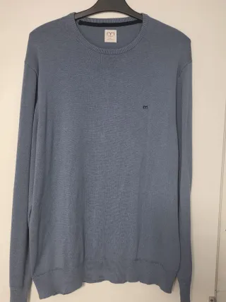 Jersey Mango cuello redondo hombre azul Talla XXL
