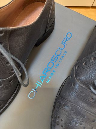 Stringate vera pelle Made in Italy CHIAROSCURO