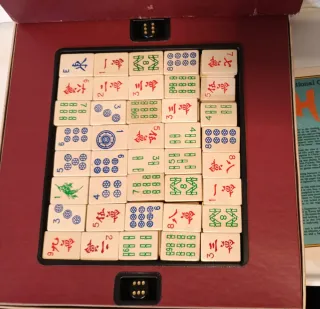Juego de Mahjong de Madera Tradicional