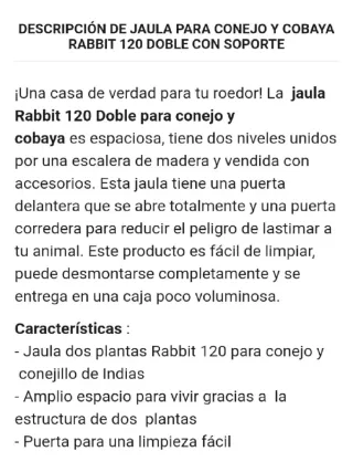 Jaula 2 pisos con rampa