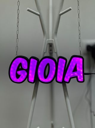 Insegna LED GIOIA Viola 30cm