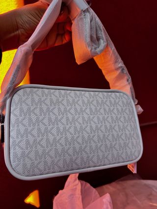 Borsa Michael Kors bianca e argento