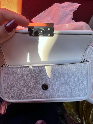 Borsa Michael Kors bianca e argento