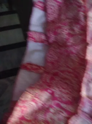 Traje de flamenca rosa y blanco 100 E y mantó 120